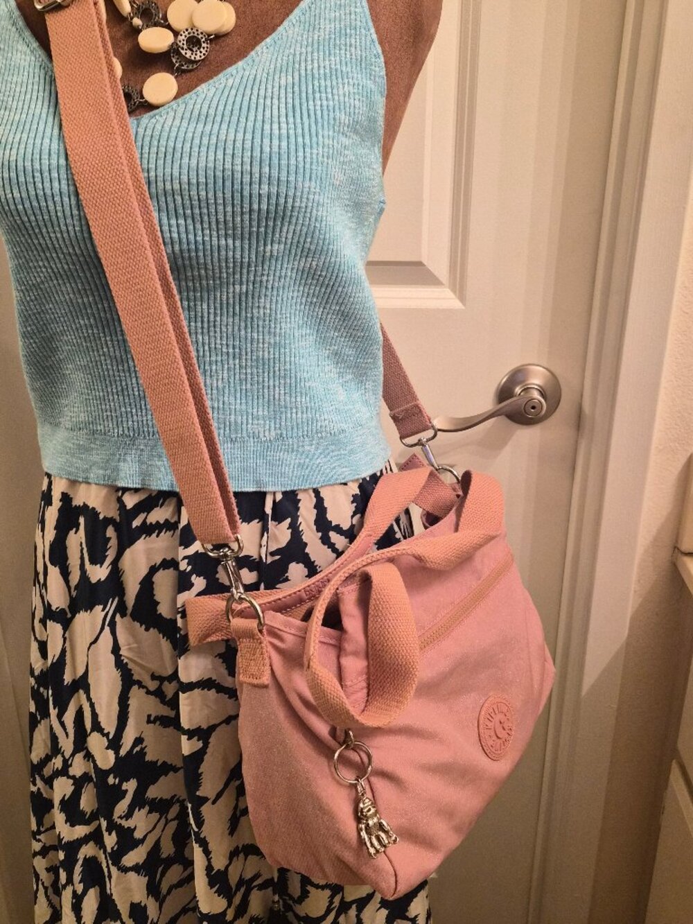 Kipling Blush Pink Crossbody Bag.- Pink - Picture 12 of 15